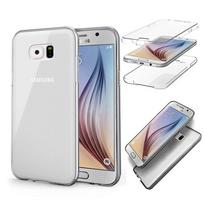 Dvigubas silikoninis dėklas, skirtas Samsung Galaxy A10 A30 A50 A70 A6 A7 A8 A9 J3 J4 J5 J6 J7 J8 S8 S9 S10 Plus S10 Plus (6.4inch) skaidri