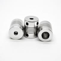 2 vnt. aliuminio CNC variklio veleno mova 5 mm iki 8 mm lanksti mova OD 3/4/5/6/6,35/7/8/10 mm 6.35x8