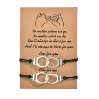 2 vnt. antrankiai Laisvės teisingumo žavesys Draugystės poros meilužės apyrankių rinkinys Unisex beige