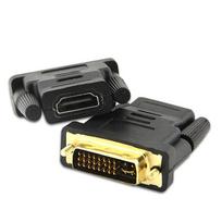 DVI-I Dual Link 24+5 kontaktų kištukas HDMI standartinis moteriškas adapteris Pro DVI į HDMI keitiklis juoda