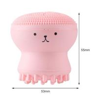 Octopus Shape Silikoninis veido valymo šepetėlis Exfoliator Massage Facial Brush pink