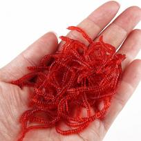 Plastikiniai 60 vnt./stal. 12,5 cm Kvapūs raudoni sliekų masalai Minkštas masalas kirmėlėms žvejybos reikmenys Grub žuvies žaislai 60pcs raudona