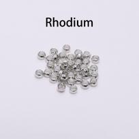 200 vnt./stal. Auksiniai variniai rutuliniai užspaudžiami galiniai karoliukai, skersmuo 2 3 4 mm, tarpiklio karoliukai, skirti pasidaryk pats papuošalams. Rhodium-2MM