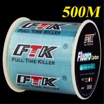 500M fluoroangliavandeniu padengtas žūklės valas 0,14mm-0,50mm 4,13LB-45LB anglies pluošto lyderis žvejybos masalas, viela, nuskendęs valas Japonija 4.13LB-0.14mm mėlyna