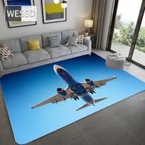 Madingas lėktuvas 3D kilimas namams Svetainė Minkštas flanelinis kilimas lovos kambario kilimėlis įėjimo durų kilimėlis berniuko miegamojo kilimėlis vaikams 40x60cm 1pcs