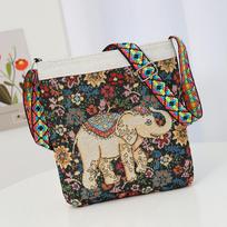 Yogodlns Cartoon Crossbody Krepšys Moteriškas drobinis krepšys Dvipusis Laisvalaikis Siuvinėjimas Didelės talpos rankinė Etninio stiliaus mergaičių kvadratinis krepšys 21x4x23cm gray