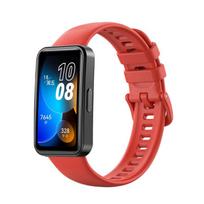 Dirželis Huawei Band 8 apyrankei Silikoninis sportinis išmanusis laikrodis TPU vandeniui atspari apyrankė Minkšta apyrankė Huawei Band 8 priedams For Huawei Band 8 raudona