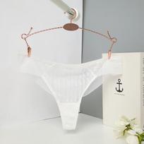 Nėriniai stringai Sexy G String Kelnaitės Moteriškos apatinės kelnaitės Žemas apatinis trikotažas moterims Tvirtas Patogios kelnaitės Madingi apatiniai S balta