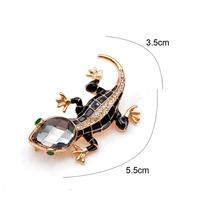 Blucome Crystal Lizard segės moterims Mielos mados gyvūnų segtukai Vasaros stiliaus blizgantys papuošalai Vaikiški aksesuarai