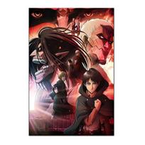 Anime Attack Titan Plakatas Levi Allenas Mikasa Veikėjas Pradžia Siena Menas Drobė Tapyba Paveikslėlių spausdinimas Miegamasis 21cm×30cm NoFrame brown