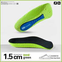 Memory Foam aukštį didinantys vidpadžiai, vyriški moteriški batai, plokščių pėdų lanko atrama, ortopediniai vidpadžiai, sportbačių kulnus pakeliantys batų pagalvėlės 1.5 žalia