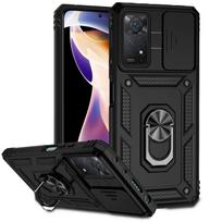 Stumdomas objektyvo dangtelis, skirtas Xiaomi Redmi Note 11S 11 4G apsauginiam smūgiui atsparus šarvų dėklas, skirtas Redmi Note 11 Pro 4G 5G magnetinio automobilio žiedo laikiklio stovo dėklams For Redmi Note 11 Pro 5G juoda