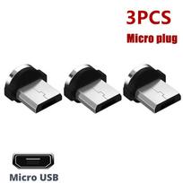 3/5 vienetų. 360 laipsnių besisukantys magnetiniai antgaliai mobiliųjų telefonų atsarginėms dalims, lengvai valdomi, patvarus konverterio įkrovimo laido adapteris 3 PCS Micro USB