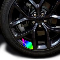 6 vnt. universalus automobilio rato ratlankio lipdukas, atspindintis vinilo lipdukas, automobilio priedai įvairiaspalvis