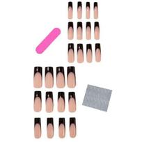 Nail Trendy Durable Rectangular Water Pipe Design Natural Fake Nails for Stylish Look