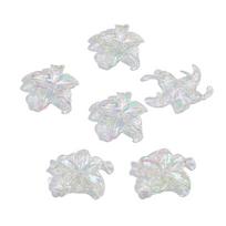 5vnt./maišelis Akrilo penkių žiedlapių gėlių karoliukai „pasidaryk pats“ karoliai, apyrankės, auskarai, papuošalai, priedai 30*30mm 5pcs/bag white