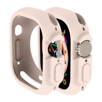 Minkštas silikoninis dėklas Apple Watch 8 Ultra2 49MM 45mm 42MM 38MM dangtelis apsauga iWatch series 9 7 6 5 4 SE 40mm 44mm 41mm buferis 38mm