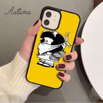 Cartoon Cute Mafalda Phone Case for iPhone 11 12 13 14 Pro Max mini X XR XS SE 2020 6S 7 8 Plus Samsung Galaxy S21 S22 shell iPhone 5 5s SE