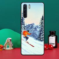 Skiing Snow Snowboard Ski Case For OPPO A52 A72 A5 A9 A31 A53 S A15 A83 A91 A93 A54 A74 A94 A1K A3S A5S Phone Cover OPPO Reno5 Lite gray