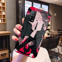 Chainsaw Man Anime telefono dėklas skirtas Xiaomi 12 11T 10 9 Redmi Note 11 10 10S Pro Redmi 9 9A 8 Juodas PC stiklo telefono dangtelis Redmi 9T black