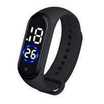 Madingas skaitmeninis LED sportinis laikrodis Unisex silikoninės juostos rankiniai laikrodžiai vyrams, moterims juoda