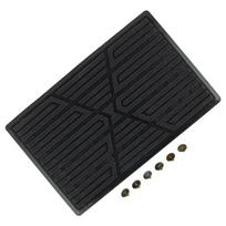 1X PVC automobilių pėdų kilimų pagalvėlė Kulnų kilimėlis, pedalo pleistras, dangčio kilimėlis, neslystantis pedalas juoda