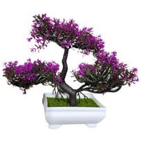 1 vnt. dirbtinių gėlių pušų augalo fotografija Vestuvių namų bonsai dekoras rožinė raudona spalva