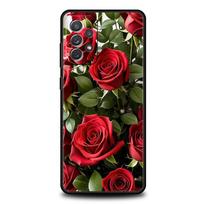 Gražus raudonų rožių gėlių telefono dėklas Samsung A15 A13 A51 A71 A41 A31 A21S A03S A05 A12 A32 A52 A23 A25 A33 A53 A73 5G dangtelis Samsung A15