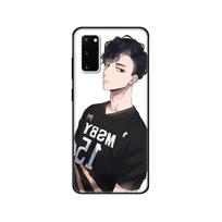 Juodas TPU dėklas Samsung galaxy S20 /S20 PLUS/S20 ultra/S20+ /S20FE nugarėlės dangtelis Sakusa Kiyoomi Haikyuu Samsung S20 white