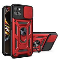 „Realme 8i Case“ automobilio laikiklio magnetinio žiedinio šarvai galinis dangtelis, skirtas „Realme8i Realmi Realm Relme 8 i“ 6,6 colių stovo telefonų dėkliams for Realme 8i raudona