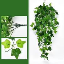 1 vnt Green Ivy Dirbtiniai augalai Kabantys augalai Šakė netikri lapai Vynmedžiai Pakabinami augalai