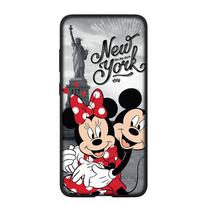 Telefono dėklas, skirtas Samsung Galaxy S24 S23 iPhone 15 14 Xiaomi Redmi Note 13 12 11 8 10 9 Pro Max X XR OPPO A15 Huawei Lovely Mickey Mouse Minnie Cover for iPhone 12 rausvai ruda