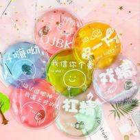 1Pcs Winter Reusable Gel Hand Warmer Cute Word Print Instant Heating Pack Warmer 1pcs