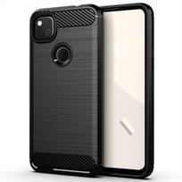 Google Pixel 4A 4G telefono dėklas, smūgiams atsparus matinis galinis dangtelis, skirtas pixel4a 4g google, minkštas silikoninis apsauginis telefono dėklas For Pixel 4A 4G juoda