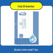Vienkartiniai 75% alkoholio ir jodo medvilniniai tamponai naujagimių žaizdų ir bambos dezinfekcijai Alcohol cotton swabs, 20 pieces