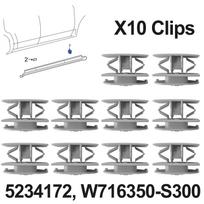 10x Ford Kuga Escape Mondeo Fusion Cmax Transit Ecosport Šoninio slenksčio apdaila, moldingas, uždengimas, spaustukai, fiksatoriai