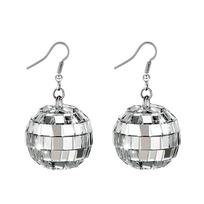 Disco Punk Disco Ball Earrings For Women And Girls Shiny Earrings sidabras