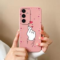 Telefono dėklai Samsung A05 A16 A56 F14 S25 Plus Ultra A05S A26 A36 prabanga širdelių raštas minkštas skystas silikonas lęšio apsauga Samsung dėklams Samsung S25 5G