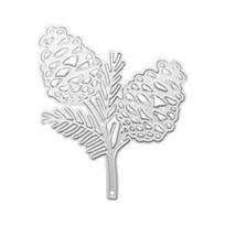 Kalėdinės pušų kankorėžių metalo pjaustymo formelės trafaretas DIY scrapbooking albumo popieriaus kortelės šablonas forma reljefiniam menui dekoras 5