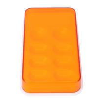 Dantų laboratorijos plastikinė paletė, atspari aukštai temperatūrai, 8 skyrių keraminė paletė su dangteliu orange
