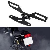 Folding License Plate Holder For Dirt Bike Aluminum Alloy black