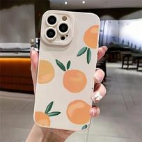 Vibrant Orange Fruit Graphic Case For iPhone 11 12 13 14 15 Pro Max XS XR X 7 8 Plus SE 2020 Shockproof Soft Tpu Silicone Cover For iPhone 14Pro Max balta