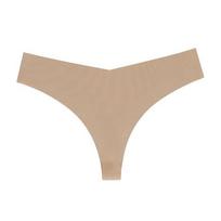 Women's V-Shaped Thong: Ice Silk with Cotton Crotch, Sexy One-Piece T-Back, European & American Style, Plus Size Available.