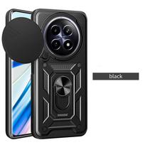 Šarvuotas dėklas Realme 13 12 Pro 5G 12 Pro+ Plus dangtelis, apsauga objektyvui su žiedu, magnetinis laikiklis, Coque Fundas Capa Realme 12 Pro Plus juoda