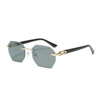 New Temperament Rimless Sunglasses Women's Fashion Joker UV Sunscreen Sunglasses for Men and Women Advanced juoda