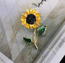 Van Gogh Sunflower High-End Enamel Brooch - Retro Female Pin Accessory