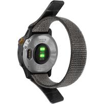 22–20 mm nailono dirželis, skirtas „Garmin Fenix ​​7“, 7S, 6, 5, 6S Pro, 5S Plus / Forerunner 935 / Enduro / Venu 2, 2S laikrodžių dirželiui su kabliuku ir kilpa. Greitai džiūstantis dirželis. 22MM pilka spalva