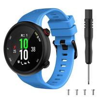 Apyrankės apyrankės dirželis su įrankiu, skirtu Garmin Forerunner 45 45S Garmin Swim 2 Silikoninis keičiamas išmaniojo laikrodžio dirželio priedai for Forerunner 45 dangaus mėlyna spalva