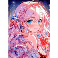 Sexy And Cute Sweet Cat Young Girl Anime Portrait Art Poster Canvas Printing Living Room Bedroom Home Wall Decoration Painting 21cm×30cm NoFrame