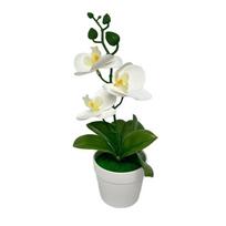 Kompaktiškas dizainas Dirbtinė gėlė Augalas Phalaenopsis Bonsai Lengva formuoti White